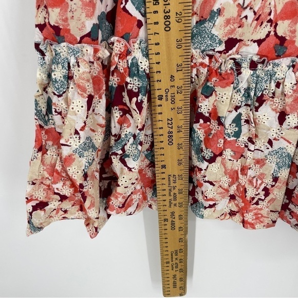 Luna Moon Floral  Tiered Maxi Boho Gypsy Cottage Skirt - Picture 3 of 8